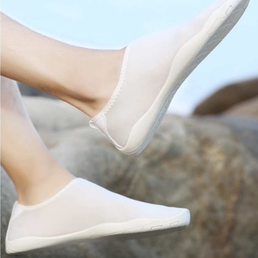 Women's White Slip-On Shoes for swimming
